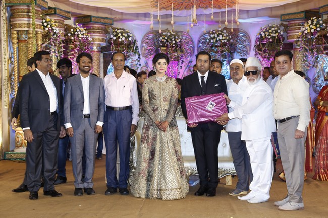 Producer Abinesh Elangovan - Nandhini Reception Stills